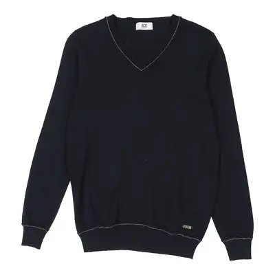 Iceberg V-neck Jumper - Medium Navy Wool Blend