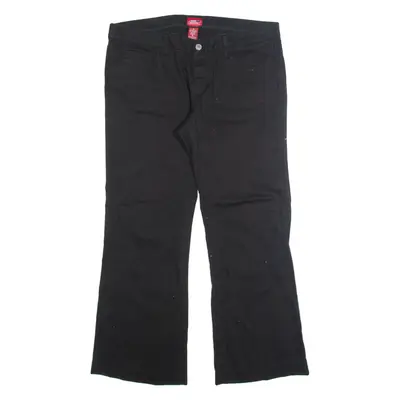 DICKIES Mens Trousers Black Regular Bootcut W34 L27