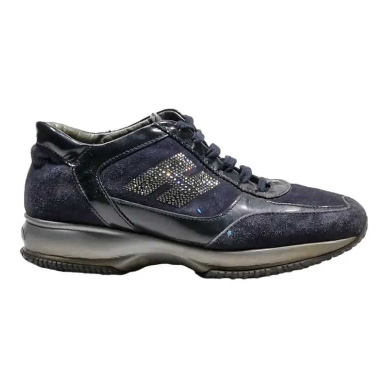 HOGAN Sneaker Trainers Blue Suede Womens UK 5