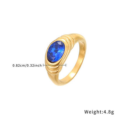 Natural Lapis Lazuli Oval Finger Ring