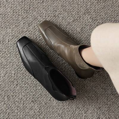 CHIKO Adwoa Square Toe Block Heels Ankle Boots