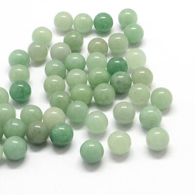 Round Natural Green Aventurine Beads