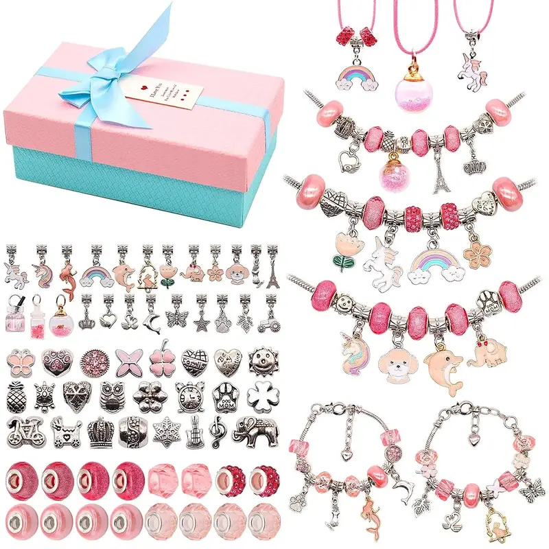 76pcs/set DIY Jewelry Making Kit, Creative Handmade Decorations, For Girls & Women