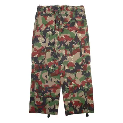 Camo Cargo Mens Trousers Green Relaxed Straight W32 L27