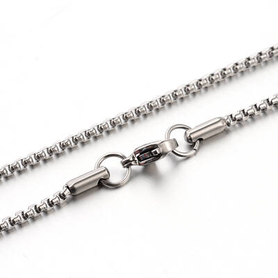 Tarnish Resistant 304 Stainless Steel Box Chain Necklaces