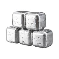 8 Counts Whiskey Stones Gift Set with Tongs, Reusable Stainless Steel Ice Cubes with Tongs - Premium Chilling Rocks for Whisk...