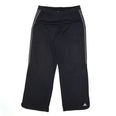 ADIDAS Track Pants Black Straight Womens L W30 L28