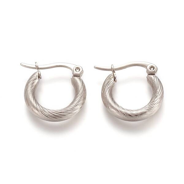 Non-Tarnish 304 Stainless Steel Geometric Hoop Earrings