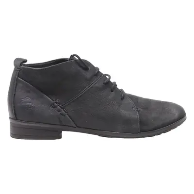 MARCO TOZZI Lace-Up Boots Black Leather Womens UK 6