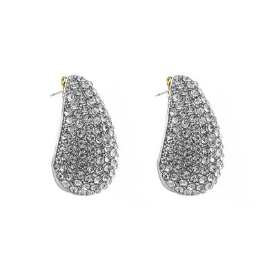 Alloy Rhinestone Stud Earring