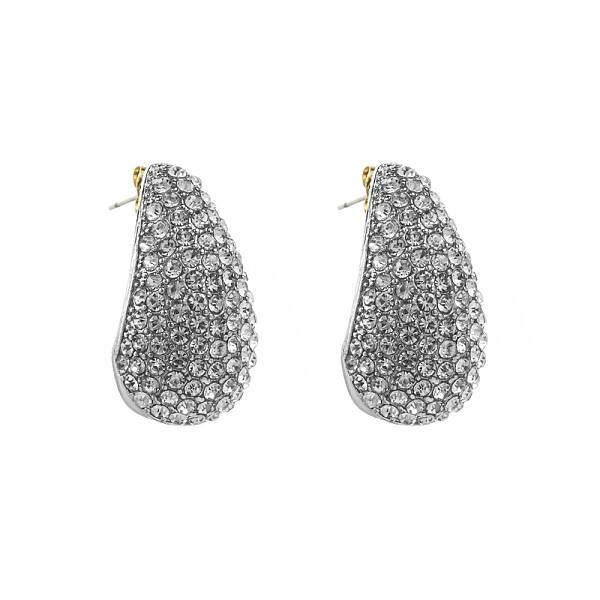 Alloy Rhinestone Stud Earring