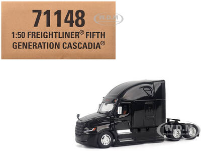 2025 Freightliner Cascadia Gen-5 Sleeper Cab Truck Tractor Night-Shift Black Transport Series 1/50 Diecast Model by Diecast...