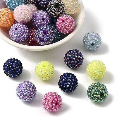 AB-Color Resin Rhinestone Beads