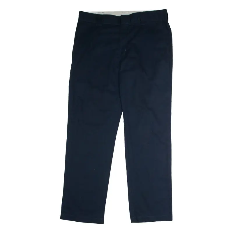 DICKIES Flex Workwear Mens Twill Trousers Blue Slim Tapered W36 L32