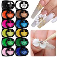 12 Color Sculpting Gel, 3D Sculpting Gel, Nail Art Decoration Kit, Creative DIY Nail Art Painting Engraving Soak Polish Flowe...