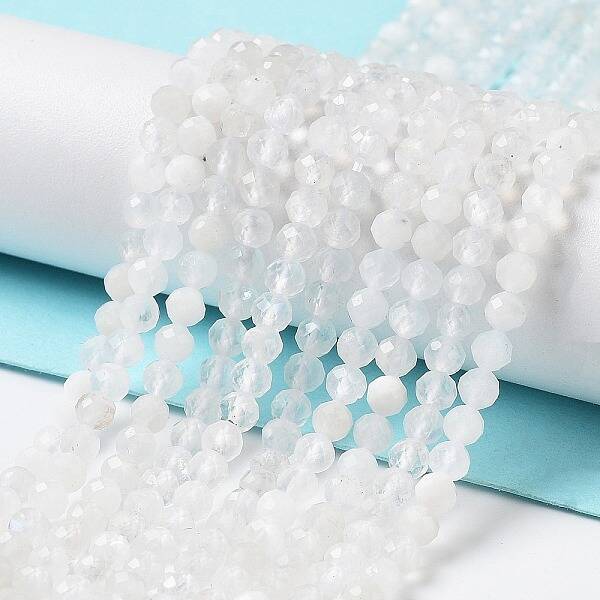 Natural Rainbow Moonstone Beads Strands