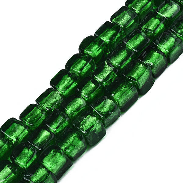 Handmade Silver Foil Lampwork Beads