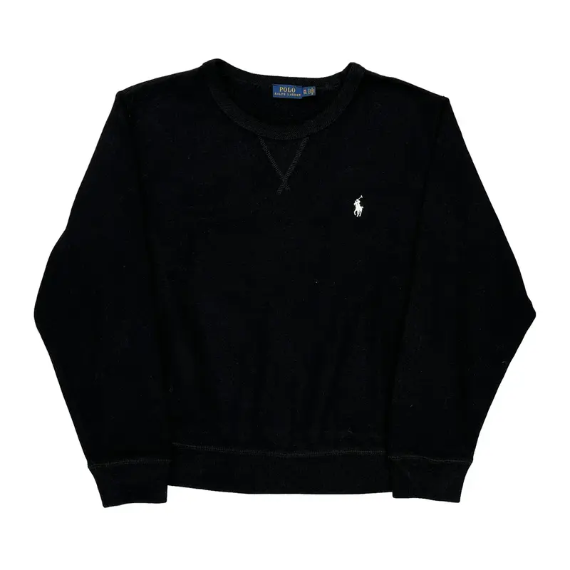 Polo By Ralph Lauren Sweatshirt - XL Black Cotton Blend