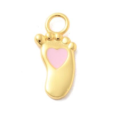 925 Sterling Sliver Pink Enamel Pendants