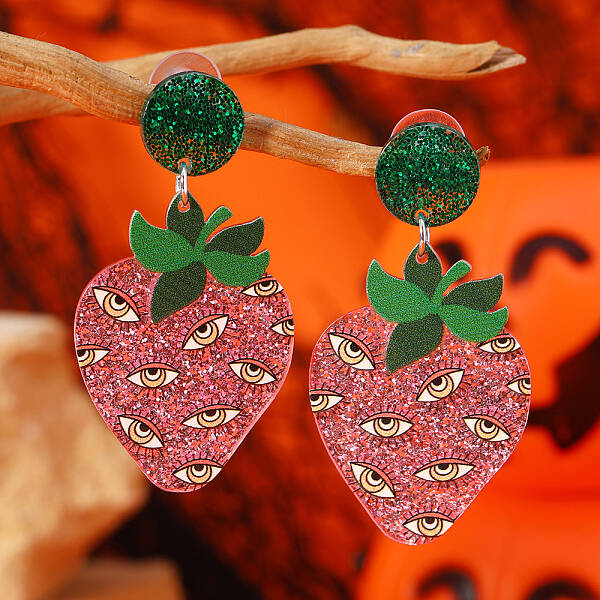 Funny Halloween Acrylic Stud Earrings