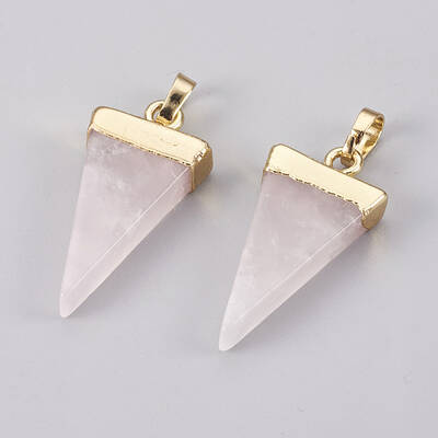 Natural Rose Quartz Pendants