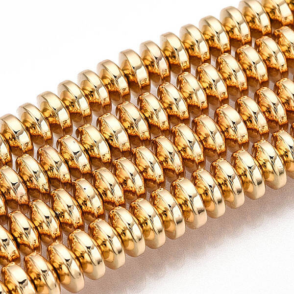 Electroplate Non-magnetic Synthetic Hematite Bead Strands