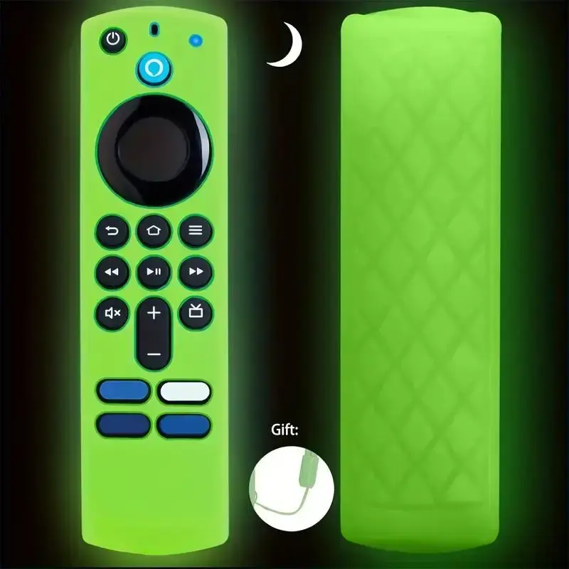 Luminous Remote Control Cover, 1 Count Glowing Remote Control Protector, Compatible with Fire TV Stick 4K / Echo Show 15 (202...