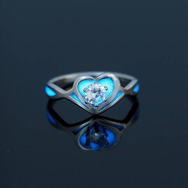 Glow in the Dark Luminous Stainless Steel Open Cuff Ring