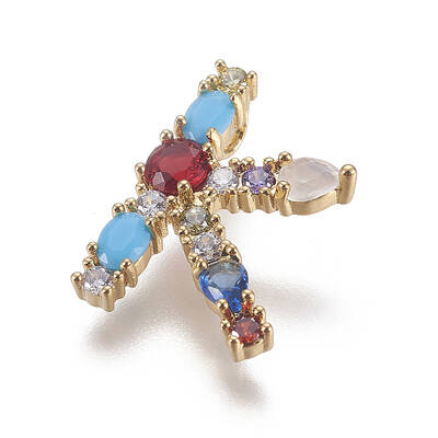 Brass Rhinestone Pendants