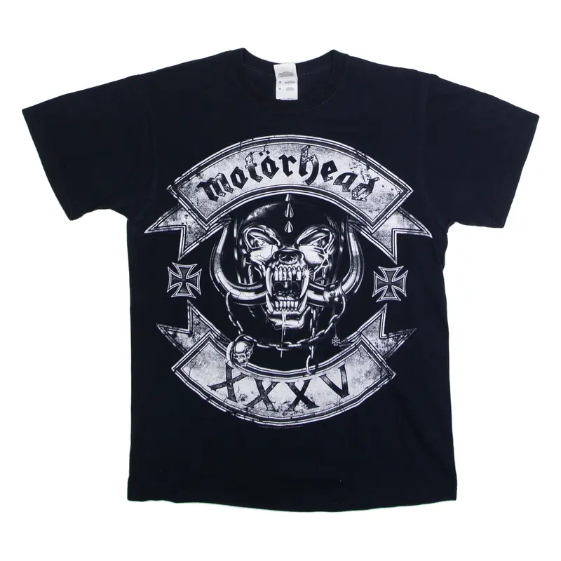 FRUIT OF THE LOOM Motorhead Mens Band T-Shirt Black Crew Neck M