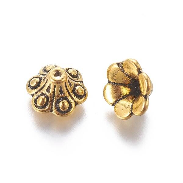 Tibetan Style Bell Filigree Bead Caps