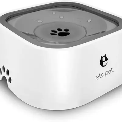 Pet Water Bowl Slow-Sip No Spill No Bloating slobber stopper water bowl Large Capacity pet supplies messy drinker smart