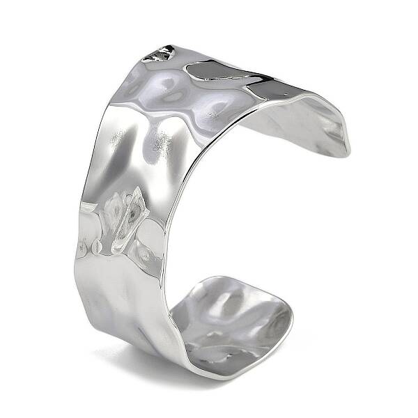 304 Stainless Steel Textured Cuff Bangles for Women