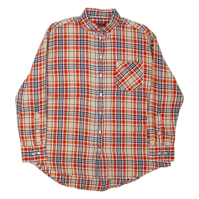 GANT Womens Shirt Orange Check Long Sleeve UK 12