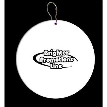 204 Custom White Circle Plastic Medallion Badges - 2.5
