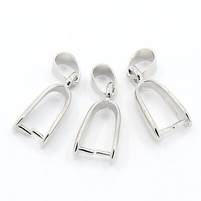 Grade AA Brass Ice Pick Pinch Bails for Pendant Making