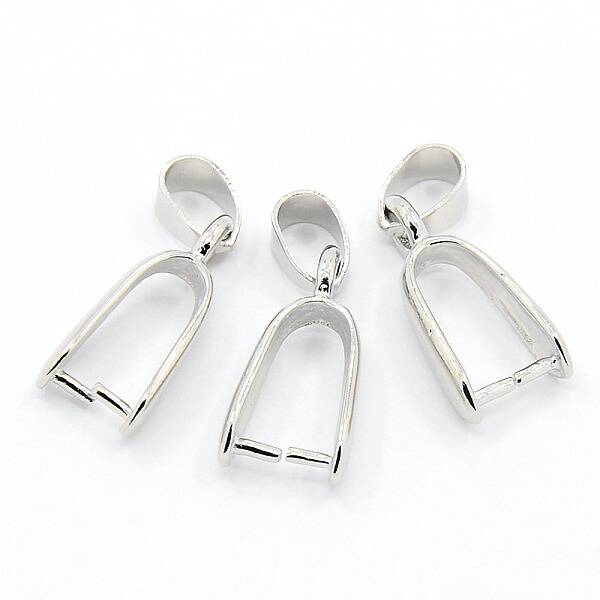 Grade AA Brass Ice Pick Pinch Bails for Pendant Making