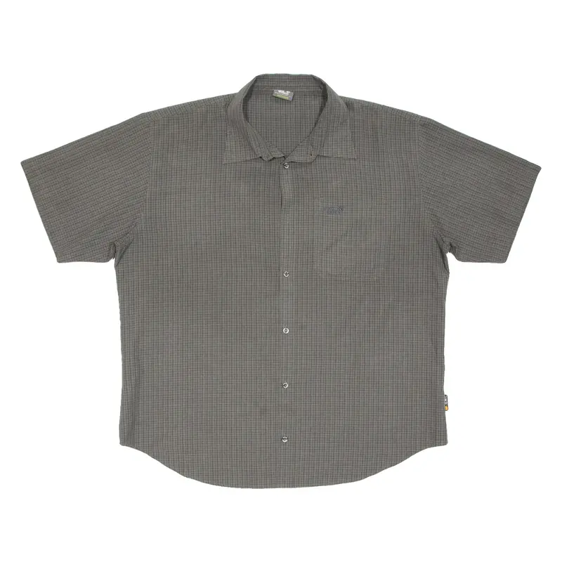 JACK WOLFSKIN Mens Shirt Green Check 2XL