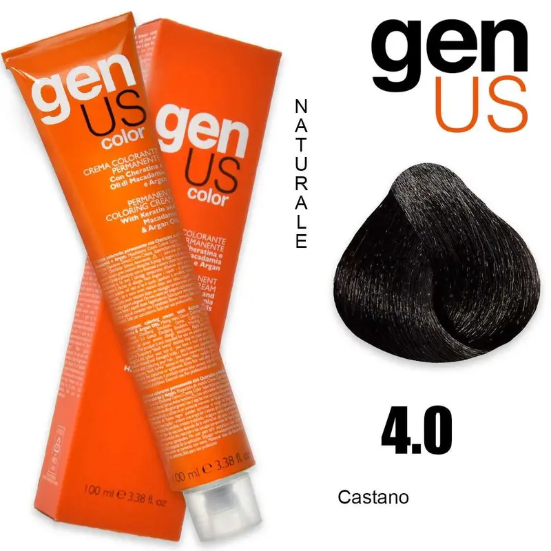 Crema Colorante Permanente Genus 100 Ml 4.0