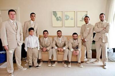 Champagne Groomsmen Suits