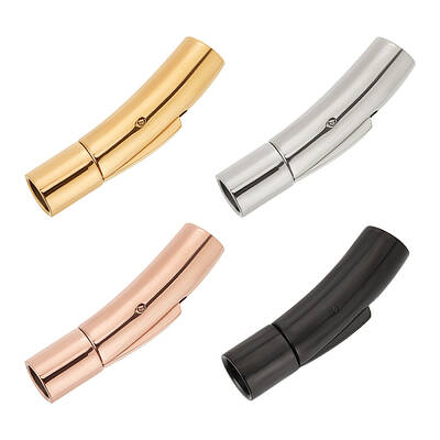 4 Sets 4 Colors 316L Surgical Stainless Steel Bayonet Clasps