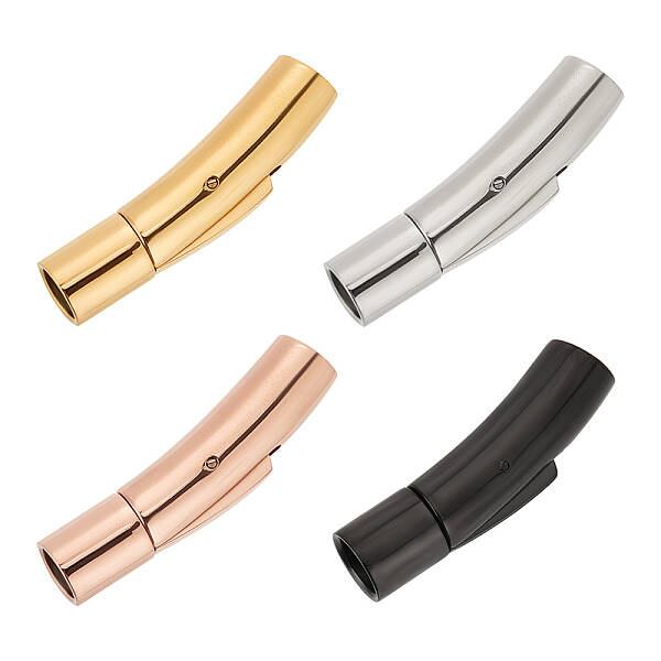 4 Sets 4 Colors 316L Surgical Stainless Steel Bayonet Clasps