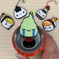 Tab Buddies Sushi Collection! Cute soda can tab opener with keyring strap - help for long nails, kids, arthritis, hack, acryl...