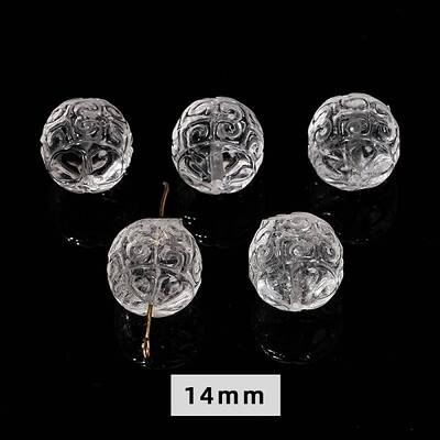 Natural Quartz Crystal Carved Beads