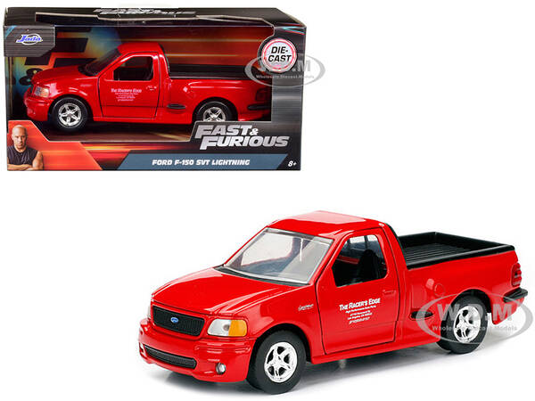 Brian's 1999 Ford F-150 SVT Lightning Pickup Truck Red Fast & Furious Movie 1/32 Diecast Model Car by Jada