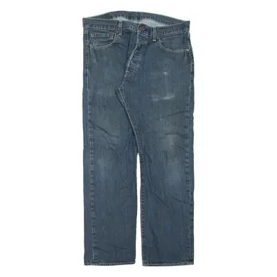 LEVI'S 501 Jeans Mens Blue Regular Straight Stone Wash W34 L30