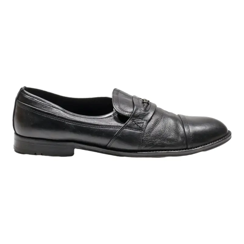 LLOYD Loafer Shoes Black Leather Mens UK 10.5