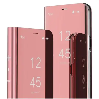 Mirror Surface Phone Case with Holder, 1 Count Full Body Shockproof Phone Protective Cover, Phone Accessories Compatible with...