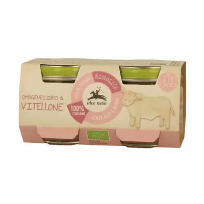 Alce nero Organic Veal Homogenized Alce Nero 2x80g