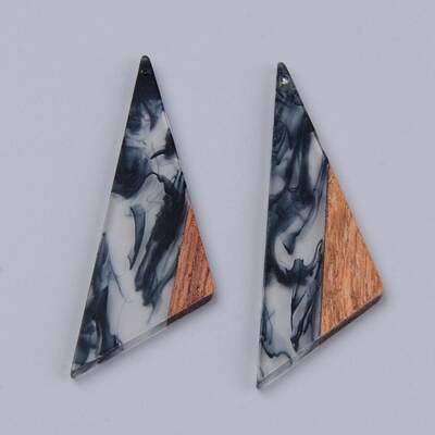 Resin & Walnut Wood Pendants